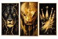 Black & Gold Power Collection – Set of 3 Art Prints
