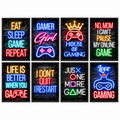 Gamer Vibes Neon Print Bundle – Set of 8
