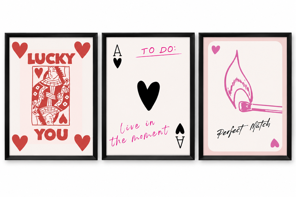 Lucky in Love – 3-Piece Art Print Set