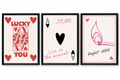 Lucky in Love – 3-Piece Art Print Set
