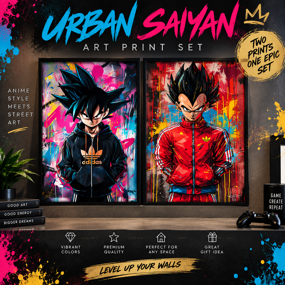 Urban Saiyan – Set of 2 Art Prints