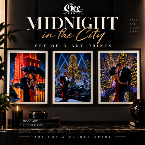 Midnight in the City – Set of 3 Art Prints
